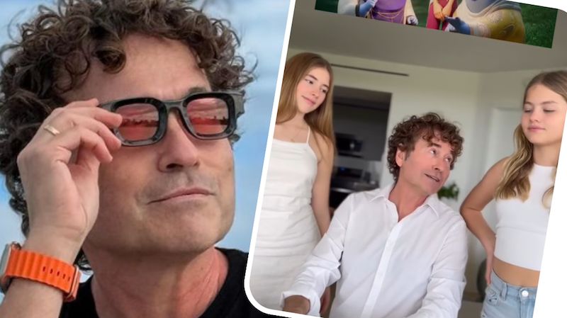 Piotr Rubik z córkami/Instagram