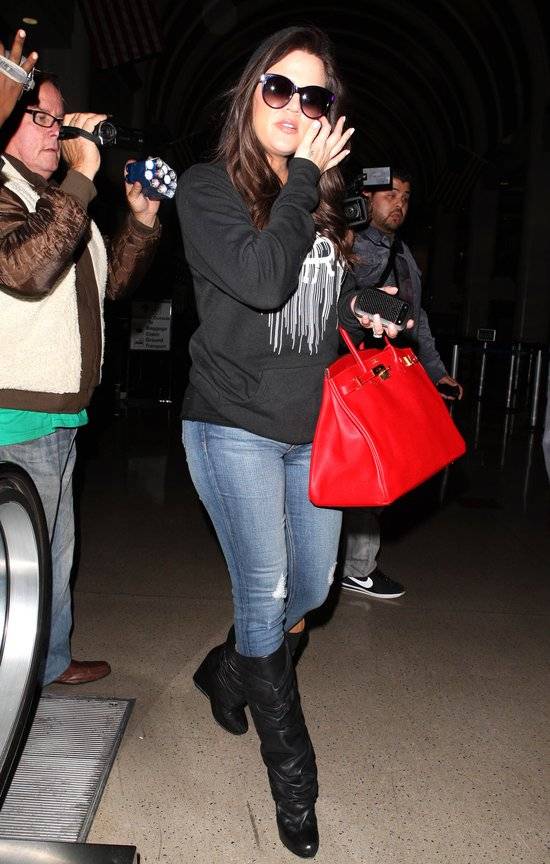 Khloe Kardashian z torbą Birkin Bag
