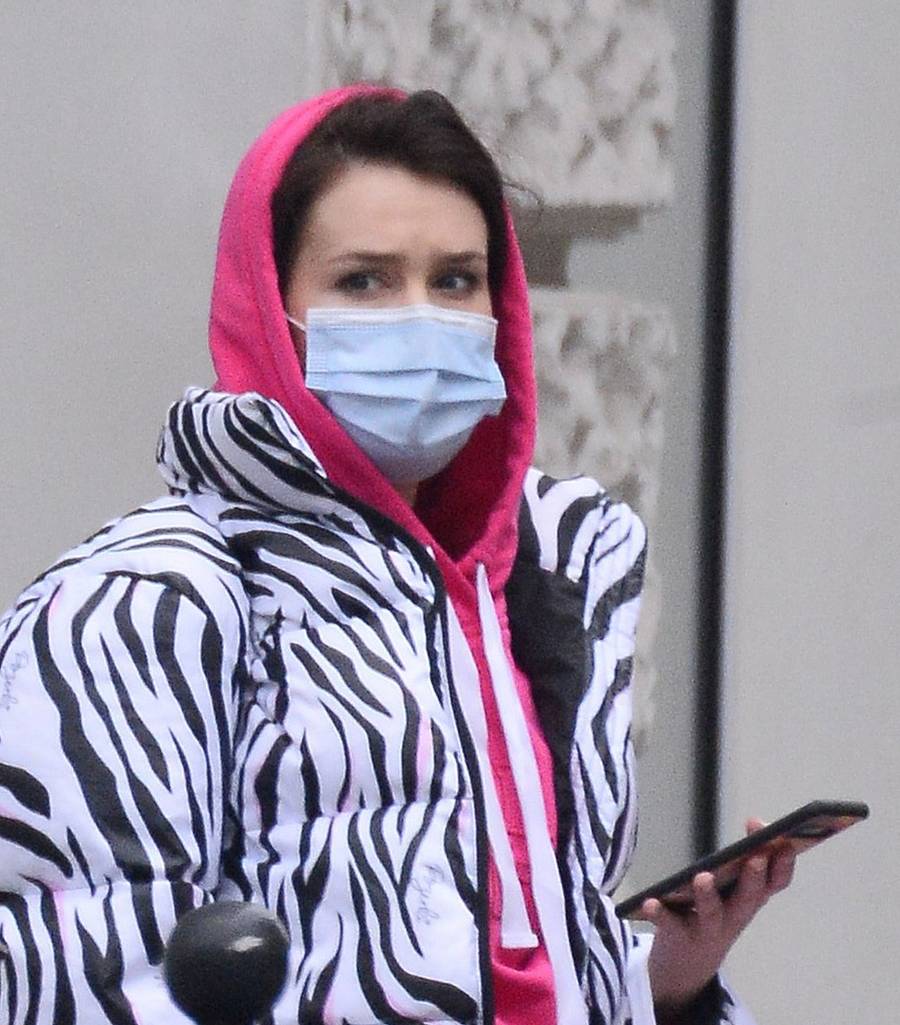 Anna Maria Sieklucka w maseczce