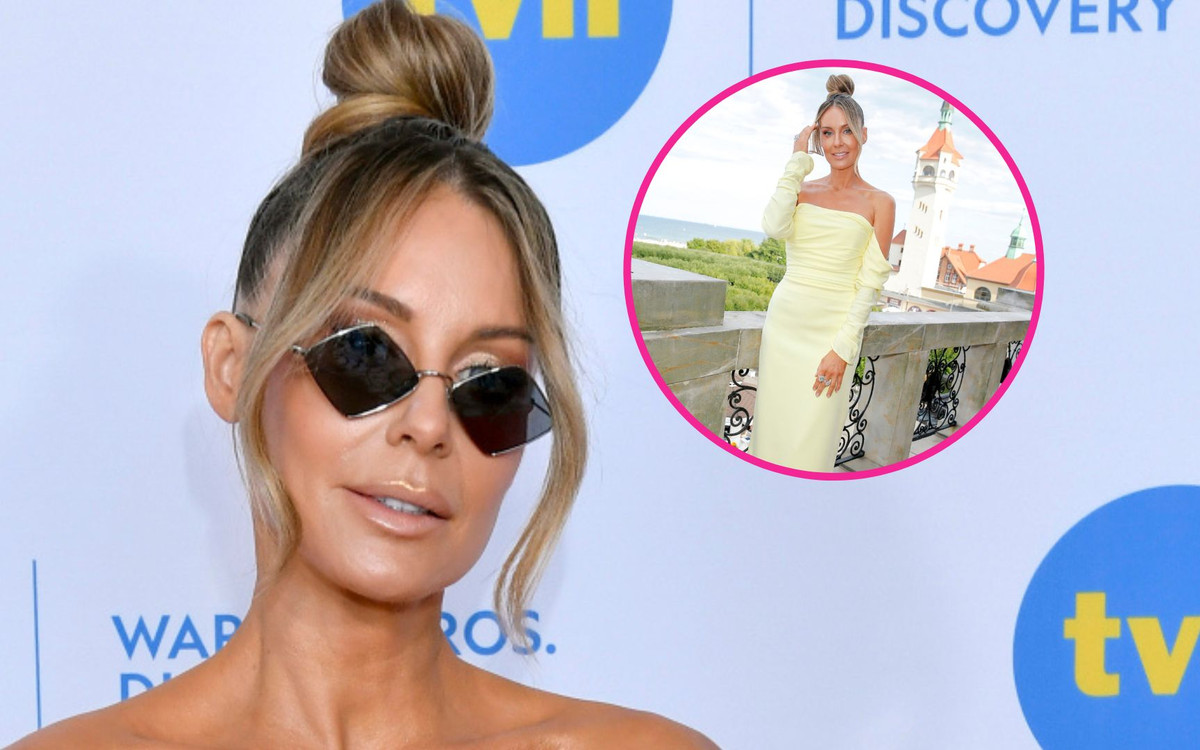 Małgorzata Rozenek-Majdan w sukni do ziemi na ramówce TVN-u