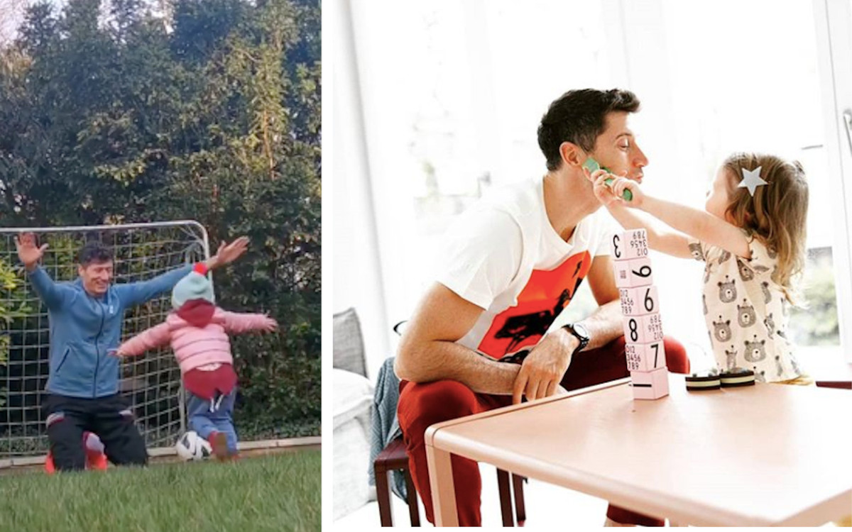 Co za urocze nagranie! Klara strzela GOLA Robertowi Lewandowskiemu