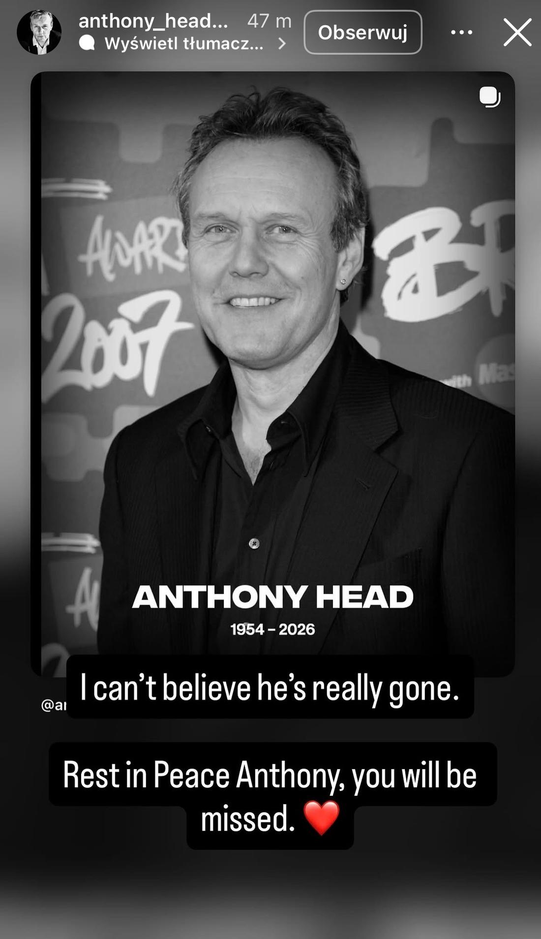 Anthony Head, fot. Facebook