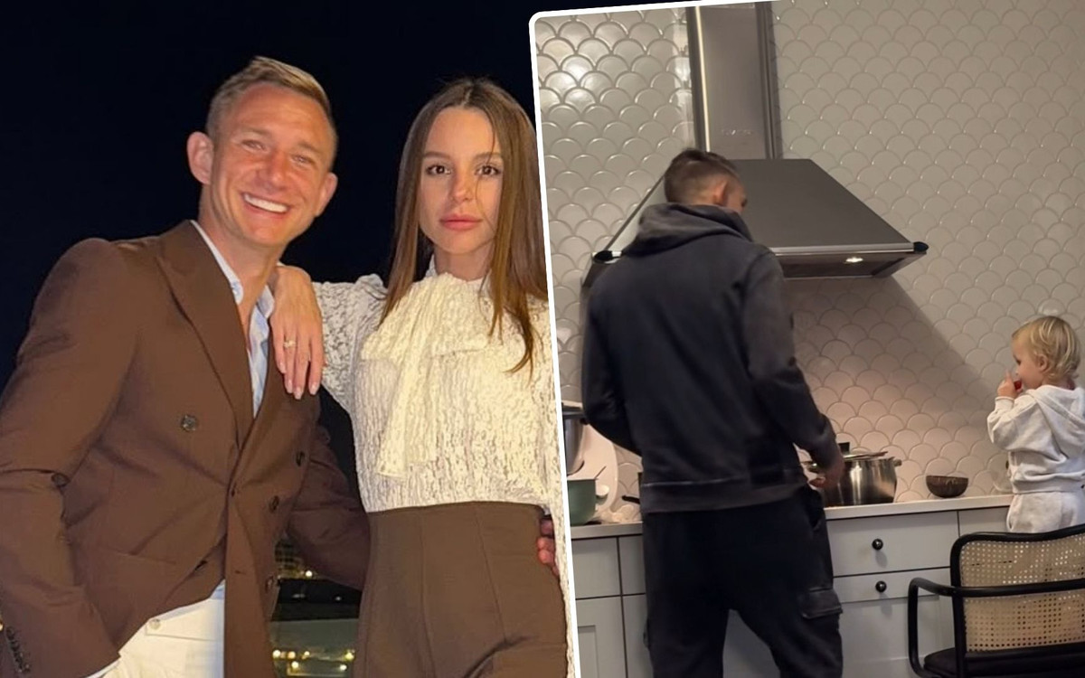 Jakub Rzeźniczak pokazał stylową kuchnię. Na podłodze cuda