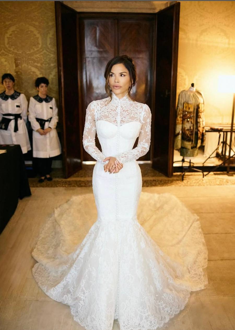 Suknia ślubna Lauren Sanchez RĘCZNIE robiona w Mediolanie!