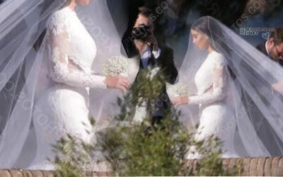 Pierwsze zdjęcia Kim Kardashian w sukni ślubnej (FOTO)