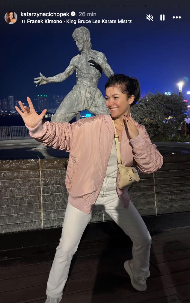 Kasia Cichopek z rodziną w Hongkongu