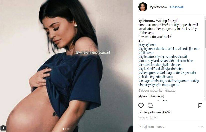 Kylie nie chce pokazać brzucha, więc fani zrobili go SAMI