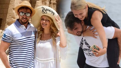 Jakub Kucner ze swoją  dziewczyną w Tunezji