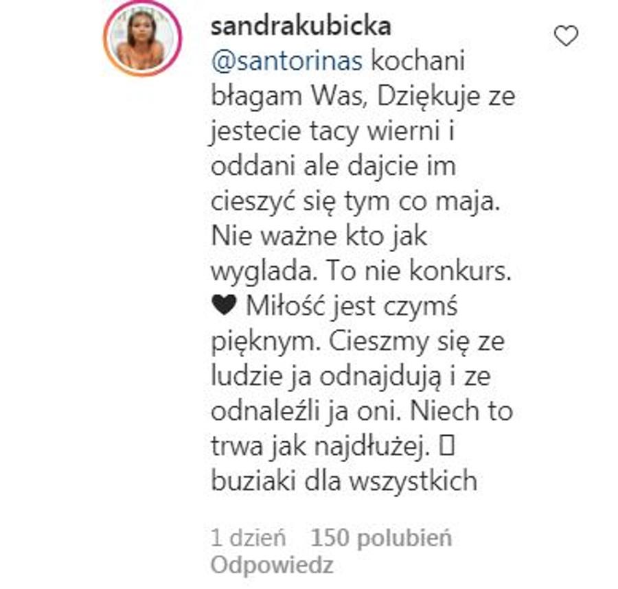 Sandra Kubicka wykazała się klasą.