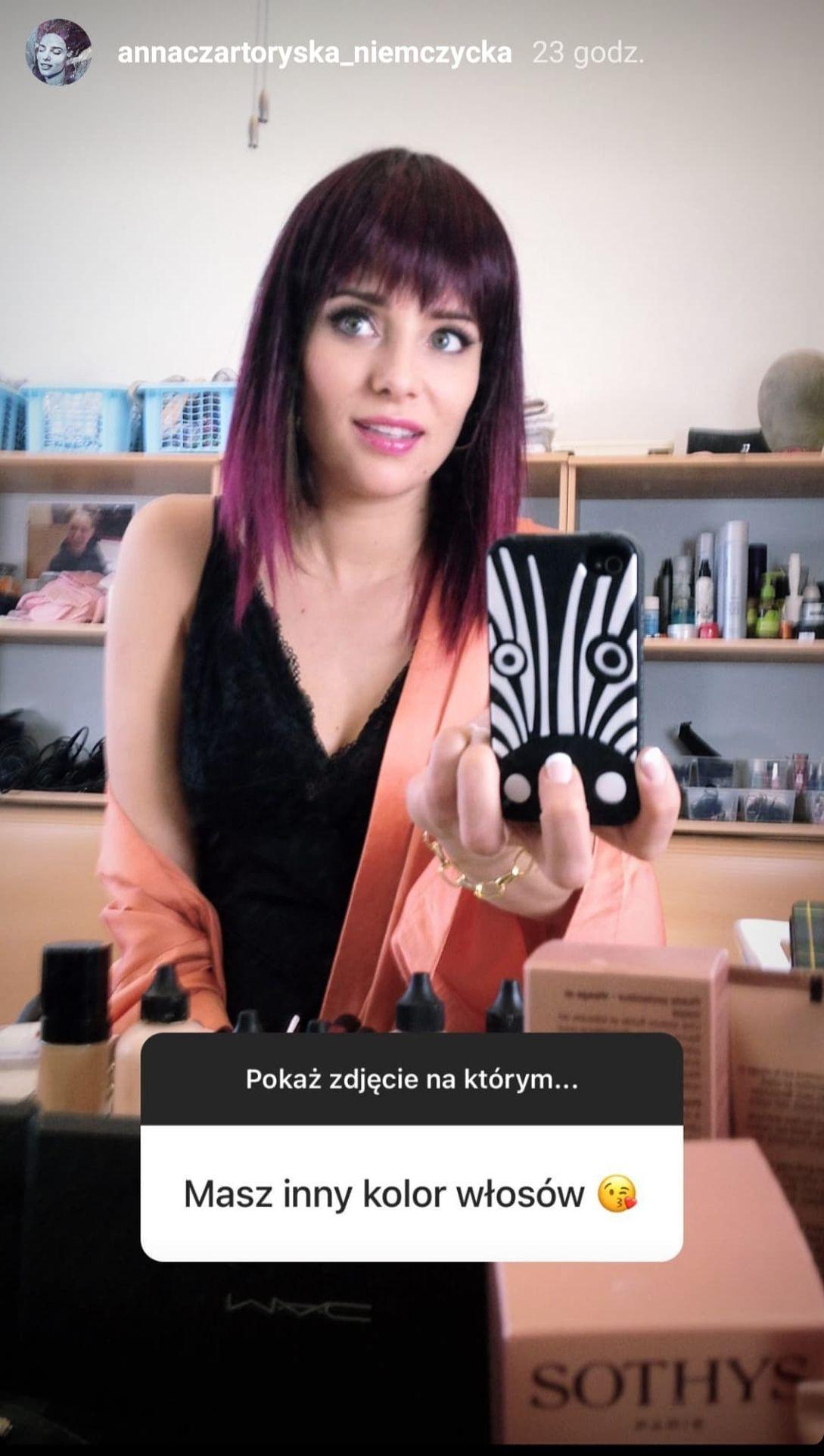 Anna Czartoryska-Niemczycka w innym kolorze włosów