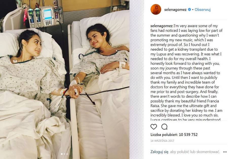 Selena mogła umrzeć podczas operacji! Wychodzą na jaw nowe szczegóły