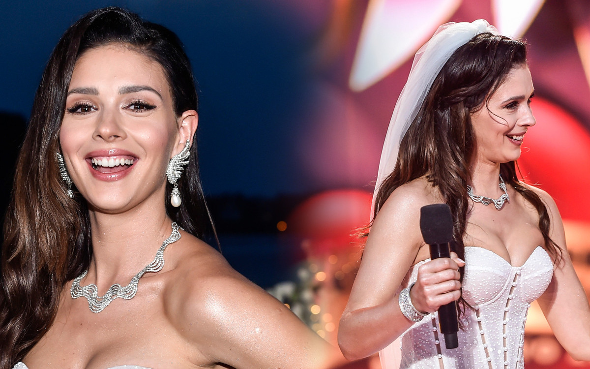 Klaudia Halejcio na festiwalu w sukni ŚLUBNEJ (ZDJĘCIA)