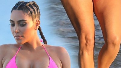 Kim Kardashian w BIKINI podczas sesji zdjęciowej. Dopiero teraz widzimy, jak NAPRAWDĘ wygląda jej sylwetka (ZDJĘCIA)