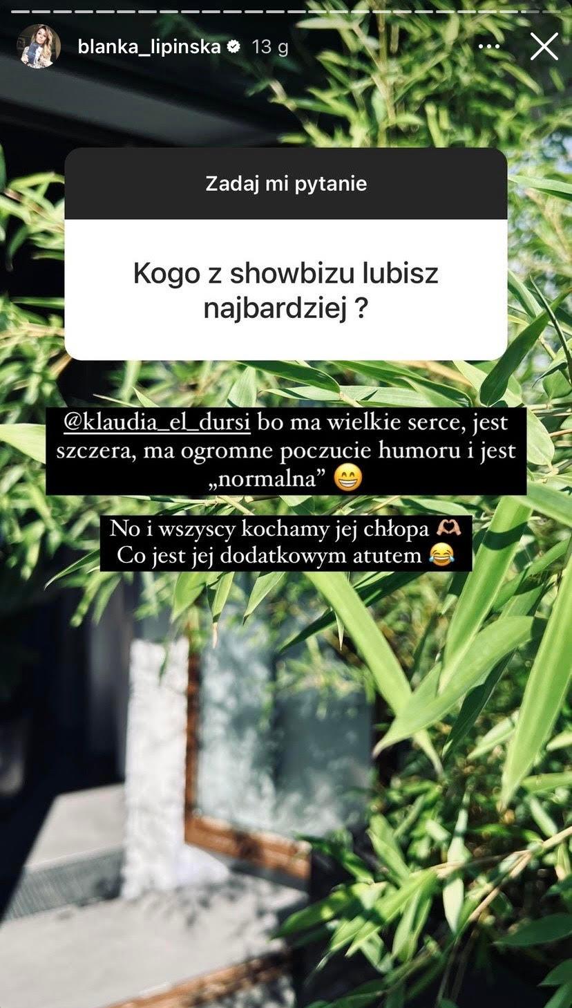 Blanka Lipińska chwali Klaudię El Dursi