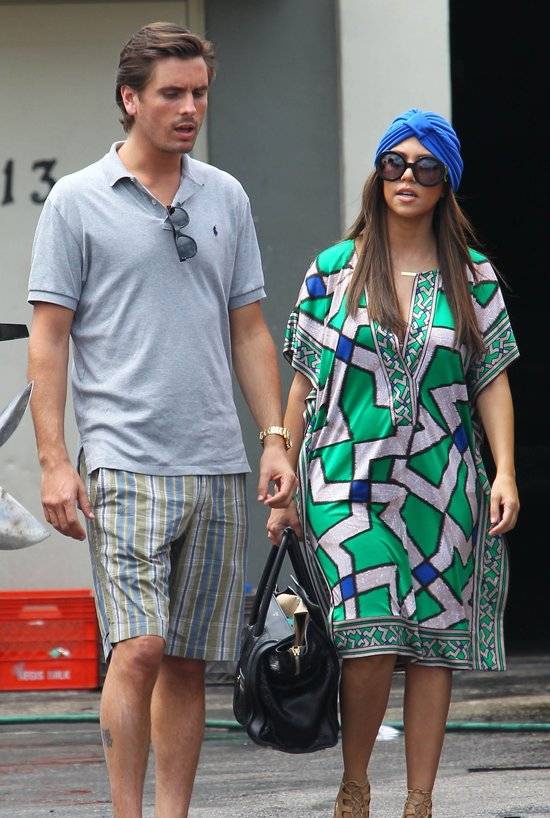 Kourtney Kardashian w turbanie