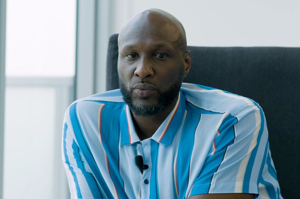 Miami, FL - *EXCLUSIVE* - Megan Pormer sat down for an exclusive interview with ex-Laker, Lamar Odom in Miami on Monday, July 12th. Lamar opened up about his hope for a reconciliation with his famous ex, Khloe Kardashian, his feelings on Tristan seemingly threatening him recently on social media after he commented on one of Khloe’s posts, how he feels about the Kardashian family, and his hopes for Khloe. Megan's full interview will air in two weeks on The Megan Pormer Show on FOX LA’s KCOP Channel 13. BACKGRID USA 14 JULY 2021,Image: 621537663, License: Rights-managed, Restrictions: , Model Release: no, Pictured: Lamar Odom, Credit line: FAME / BACKGRID / Backgrid USA / Forum