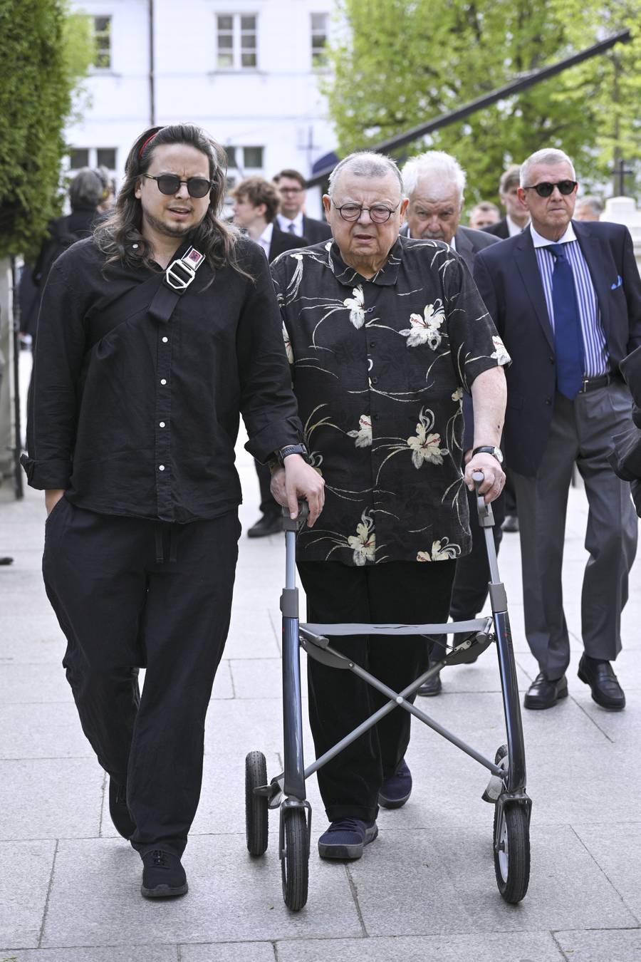 Wojciech Mann na pogrzebie Andrzeja Olechowskiego