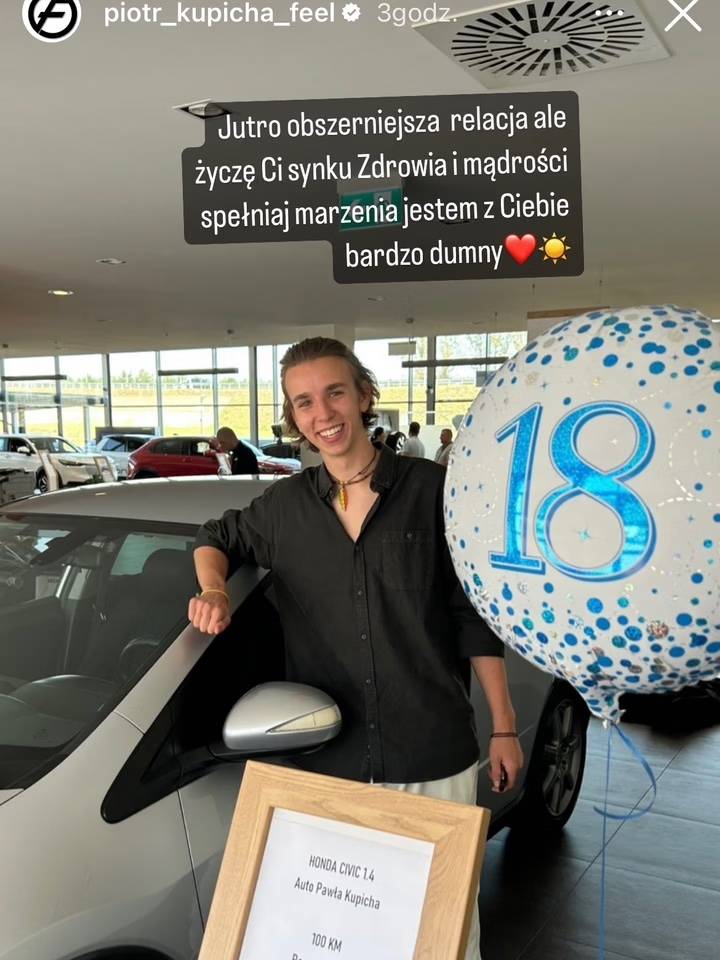 Syn Pawła Kupichy/ Instagram