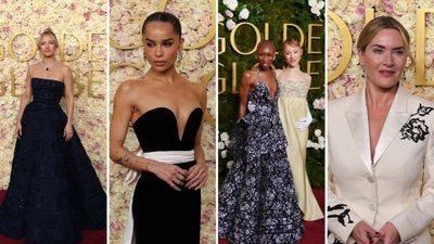 ZŁOTE GLOBY 2025. Miley Cyrus w okularach przeciwsłonecznych, Cate Blanchett cała w złocie, Demi Moore…