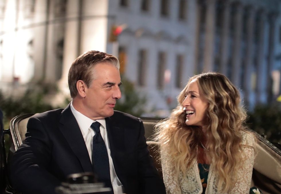 Chris Noth and Sarah Jessica Parker Celebrates Chriss final day filming And Just Like That.. 07 Nov 2021,Image: 642084885, License: Rights-managed, Restrictions: World Rights, Model Release: no, Pictured: Chris Noth, Sarah Jessica Parker, Credit line: SteveSands/NewYorkNewswire/MEGA / The Mega Agency / Forum
