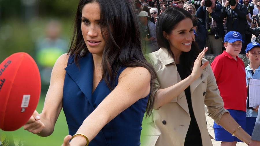 Księżna Meghan w obcisłej sukience – brzuszek jest już spory!