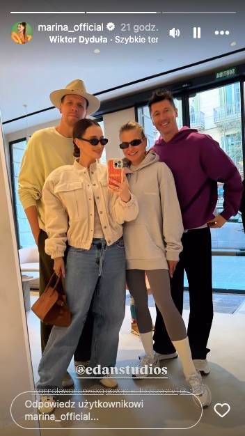 Wojciech Szczęsny, Marina Łuczenko-Szczęsna, Anna Lewandowska, Robert Lewandowski, fot. Instagram.