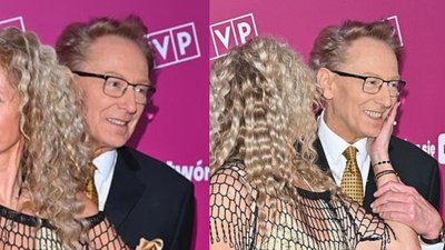 Jacek Borkowski z młodszą żoną kradnie show na ściance. Ona wygląda jak Doda!