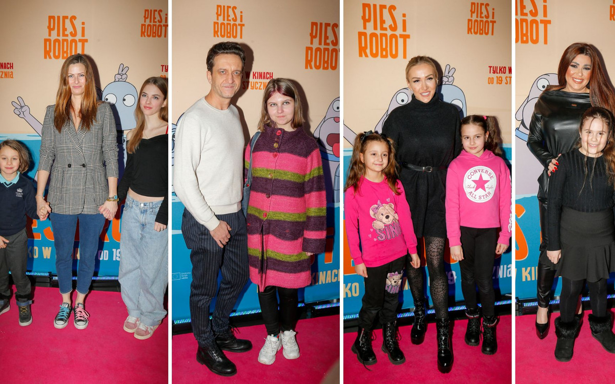 Premiera filmu “Pies i robot”: Eliza Trybała, Laura Breszka i Iwona Węgrowska zabrały ze sobą dzieci