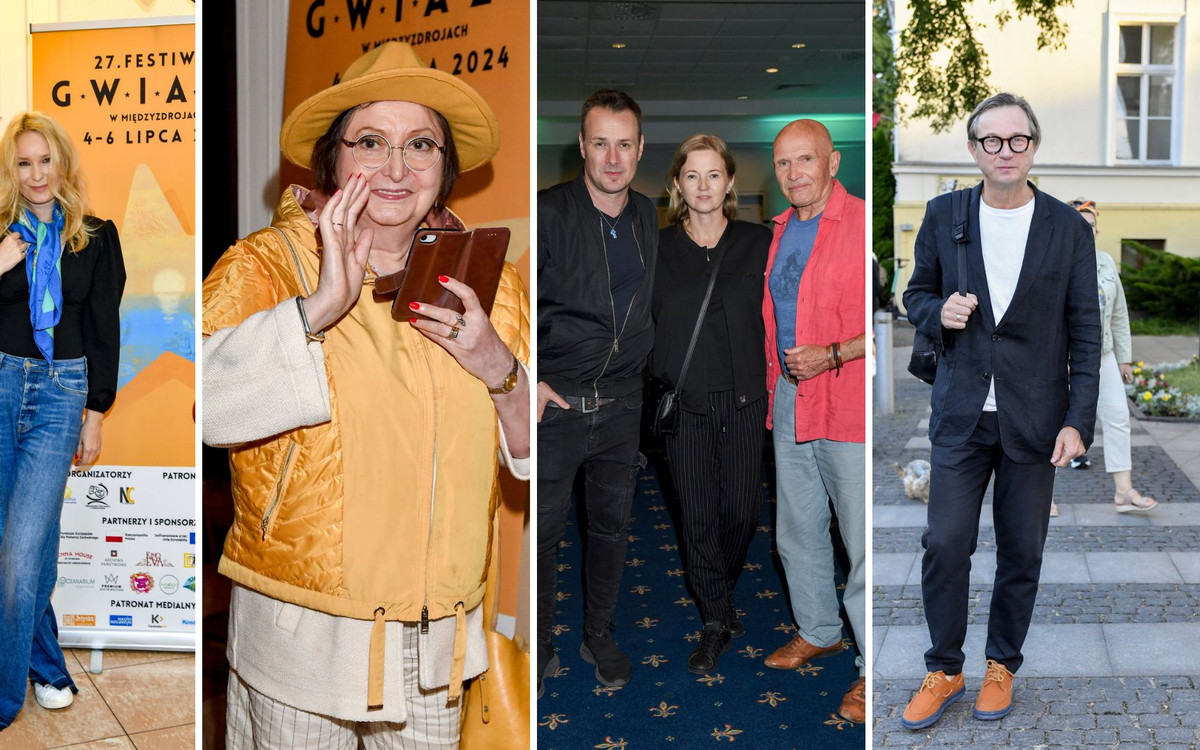 Festiwal Gwiazd w Międzyzdrojach. Marta Dąbrowska z mężem i rodzicami, Paweł Małaszyński z małżonką