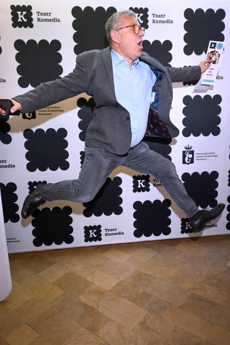 Premiera spektaklu “Czego nie widać”. Aldona Orman po operacji tętniaka, Anna Cieślak i Edward Miszczak