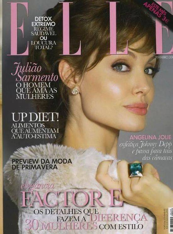 Angelina Jolie na okładkach Elle