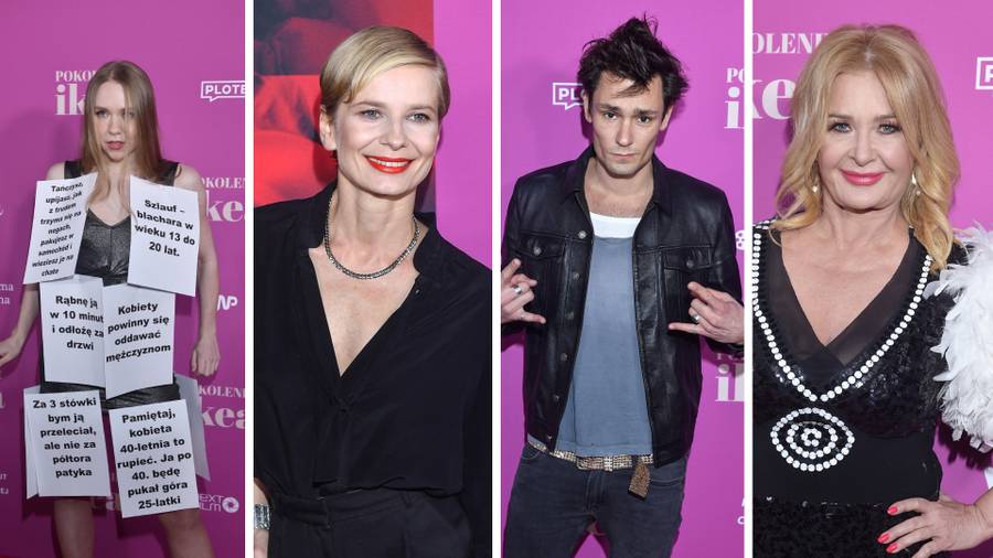 Magdalena Cielecka wpiera Bartosza Gelnera podczas premiery filmu “Pokolenie Ikea”