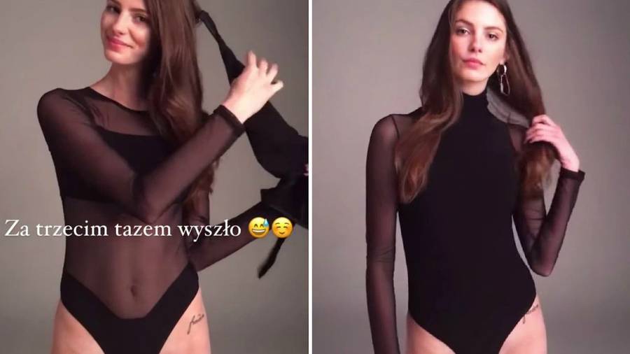 Modelka w czarnym body