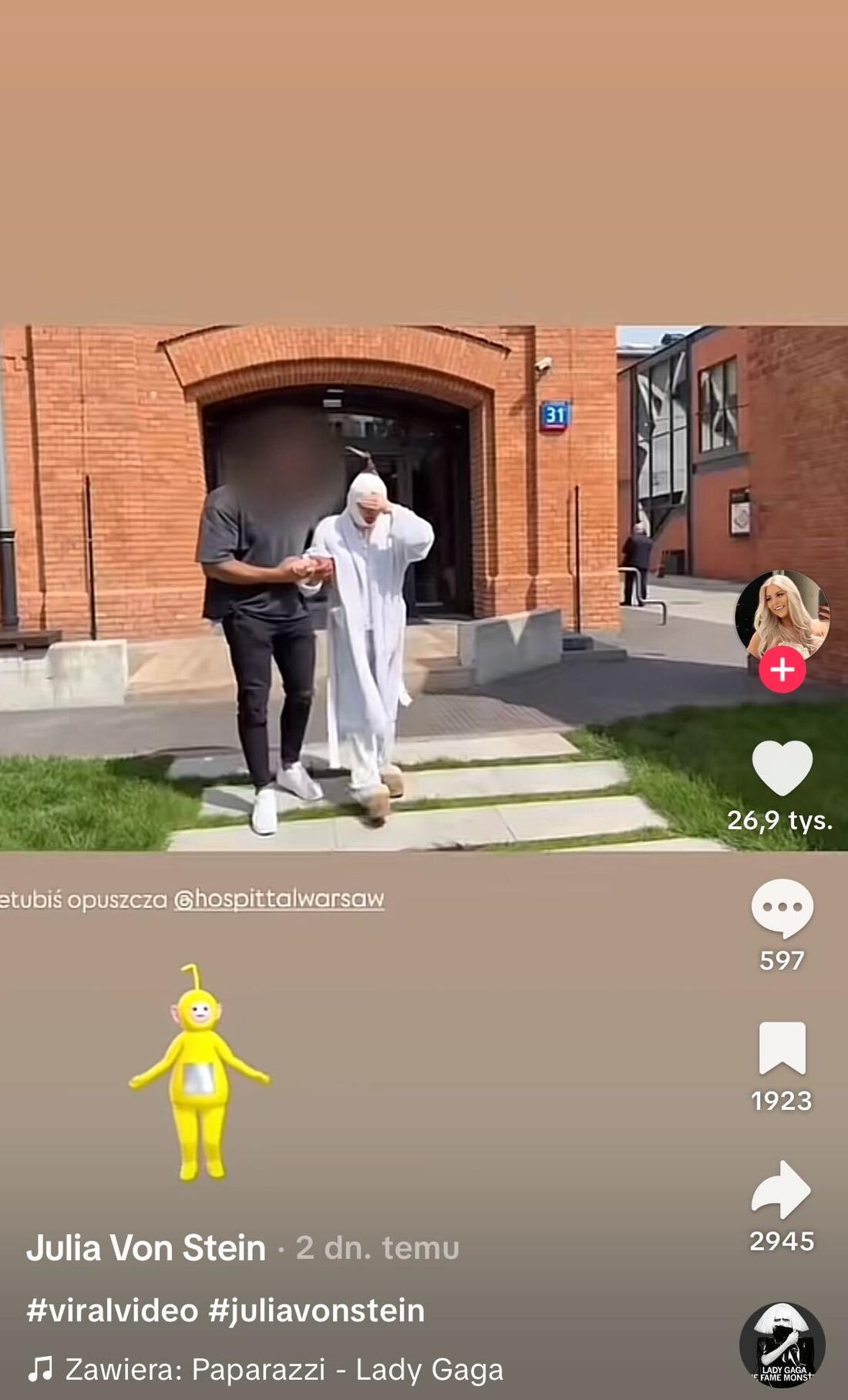 Julia von Stein, fot. TikTok. 