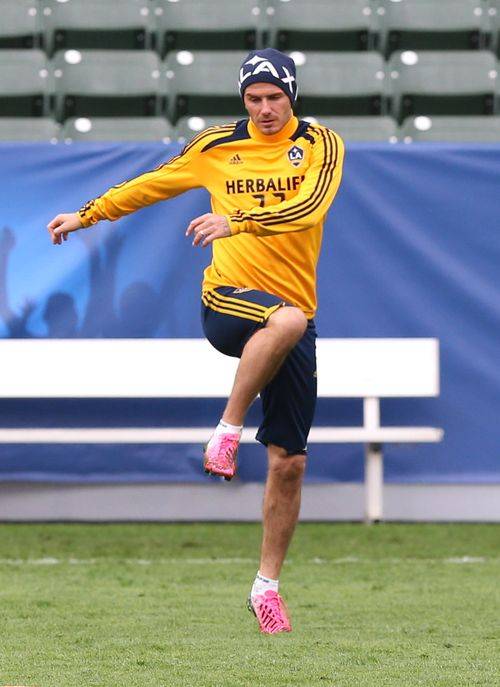 David Beckham na ostatnim treningu z Los Angeles Galaxy