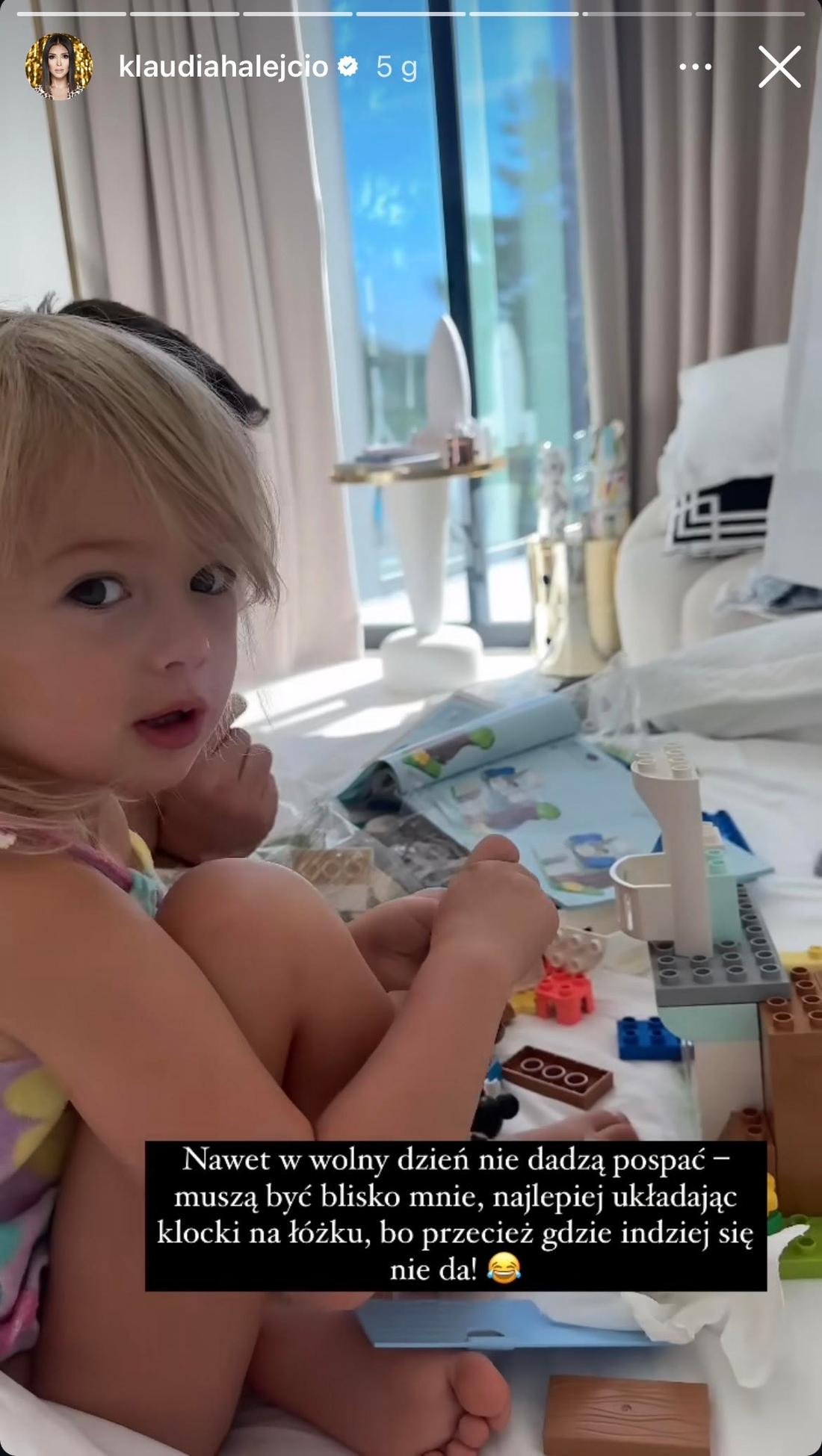 Córka Klaudii Halejcio bawi się w najlepsze od 5 rano