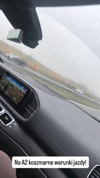 Koszmarne warunki na drodze Sylwii Bomby, fot Instagram