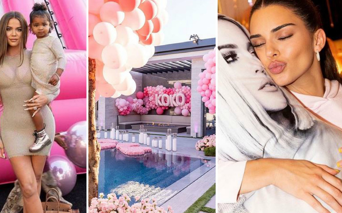 PRZEPYCH na urodzinach Khloe Kardashian. Były nawet maseczki z jej twarzą! (ZDJĘCIA)