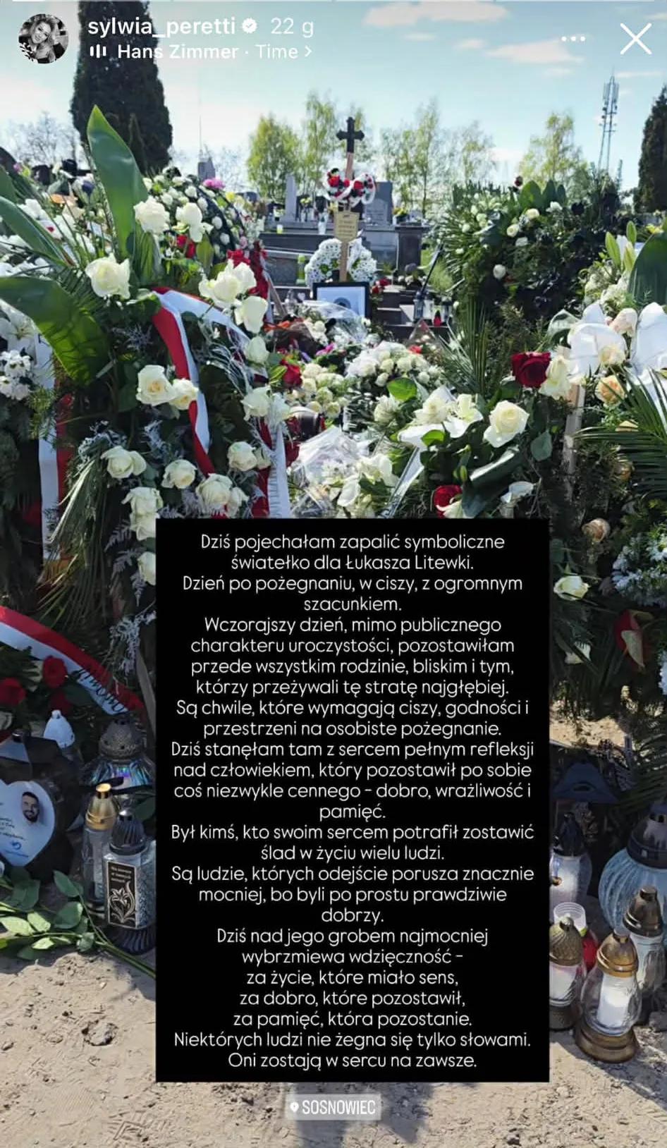 Grób Łukasza Litewki, fot. Instagram