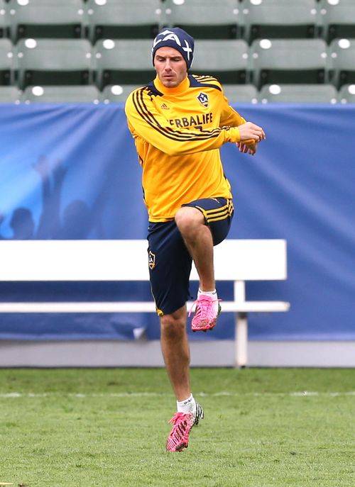 David Beckham na ostatnim treningu z Los Angeles Galaxy