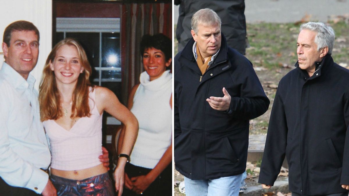książę Andrzej, Ghislaine Maxwell, Jeffrey Epstein/fot. FORUM