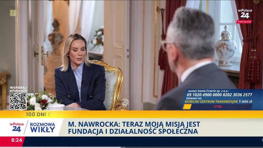 Marta Nawrocka, fot.: screen W Polsce 24
