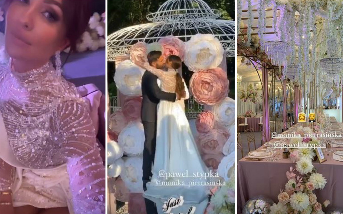 BAJKOWY ślub Moniki Pietrasińskiej – piękne suknie panny młodej i gigantyczny tort (ZDJĘCIA)