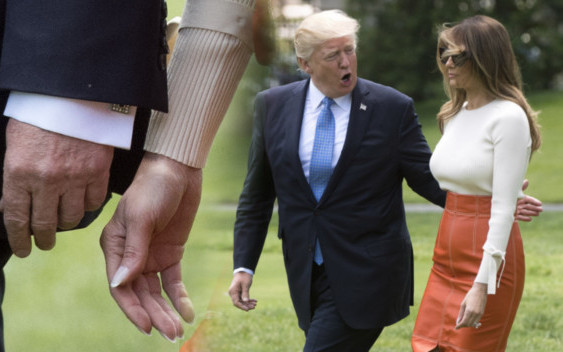 Oto odpowiedź! Dlaczego Melania Trump nie chciała złapać męża za rękę?