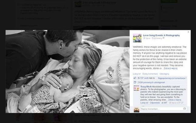 Ich córka zmarła. Poprosili o sesję zdjęciową na pożegnanie