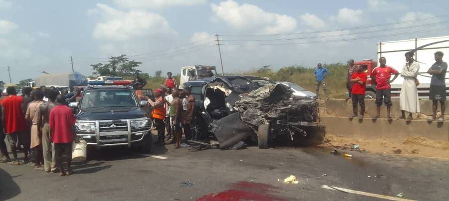 Wypadek Anthony'ego Joshua, fot. Federal Road Safety Corps Nigeria