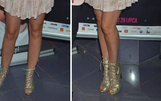 W złotych botkach na pokazie filmu – sexy? (ZDJĘCIA)