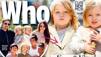 Brad Pitt na placu zabaw z bliźniętami