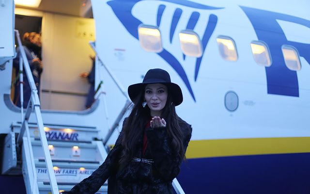 Ada Sztajerowska na lotnisku