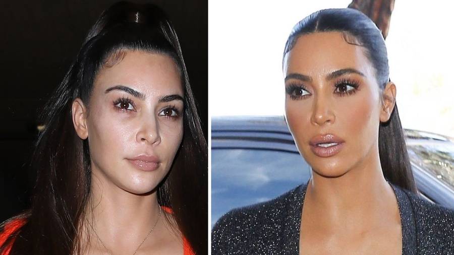 Paparazzi przyłapali Kim Kardashian BEZ MAKIJAŻU! (ZDJĘCIA)